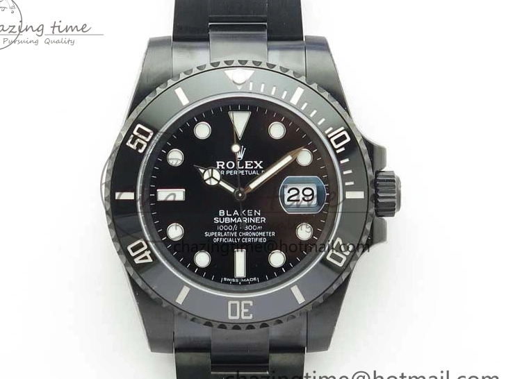 Steel V6F VS3135 1:1 V2 904L DLC Edition Submariner Black 116610 Blacken Best 0519